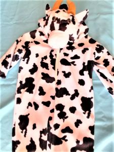 Kids Costumes to Hire - Cow - Brown Horns Onesie